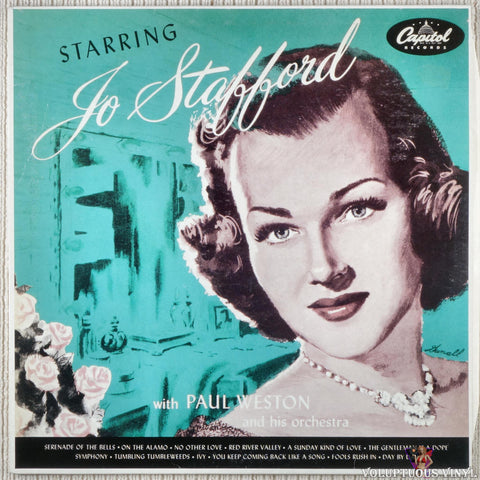 Jo Stafford With Paul Weston And His Orchestra – Starring Jo Stafford vinyl record front cover