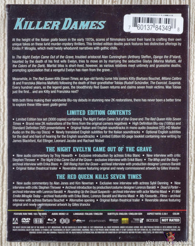 Killer Dames: Two Gothic Chillers by Emilio P. Miraglia (2016) Blu-ray / DVD, Limited Edition