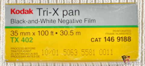 Kodak Tri-X Pan 100 Ft Black & White 35mm Negative Film end
