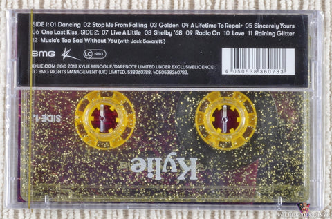 Kylie Minogue – Golden cassette tape back cover