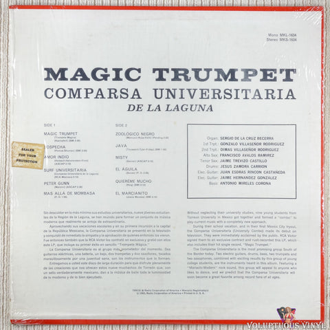 La Comparsa Universitaria De La Laguna – Magic Trumpet vinyl record back cover