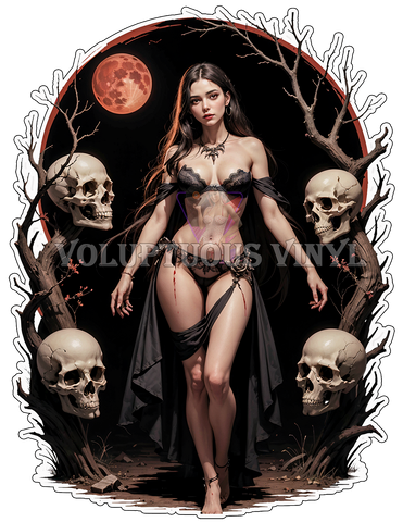 Macabre: Shadows Of The Blood Moon ~ Deluxe Die Cut, Vinyl Sticker