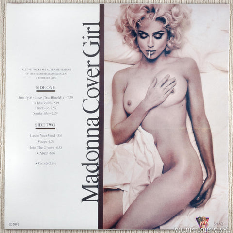 Madonna – Cover Girl vinyl record back cover