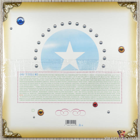Madonna – Don't Tell Me vinyl record back cover