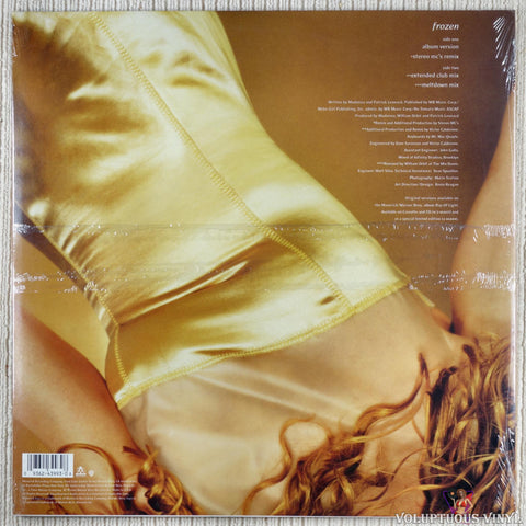 Madonna – Frozen vinyl record back cover
