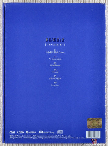 Mamamoo – Blue;s CD back cover