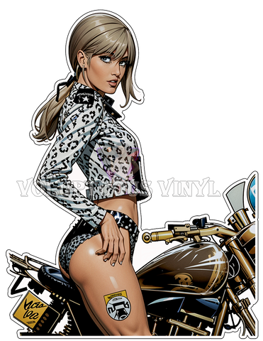 Marisa Mell ~ Monica Weston: Striptease ~ Deluxe Die Cut, Vinyl Sticker