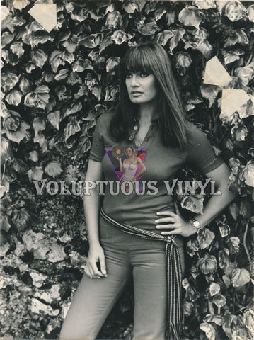 Marisa Mell Posing In Front Of Ivy Covered Wall