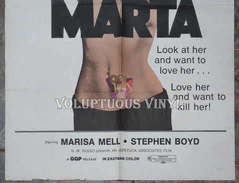Marta (1971) - US 1-Sheet poster bottom half