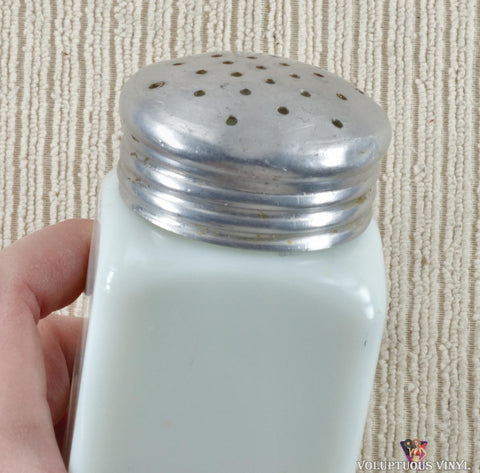 McKee ~ Chaline White Racetrack ~ Glass Pepper Shaker