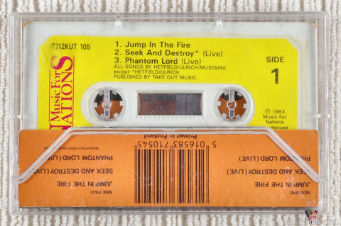 Metallica – Jump In The Fire cassette tape back