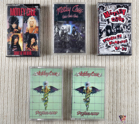 Mötley Crüe Cassette Tape Bundle Lot front