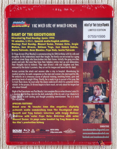 Night Of The Executioner Blu-ray back cover