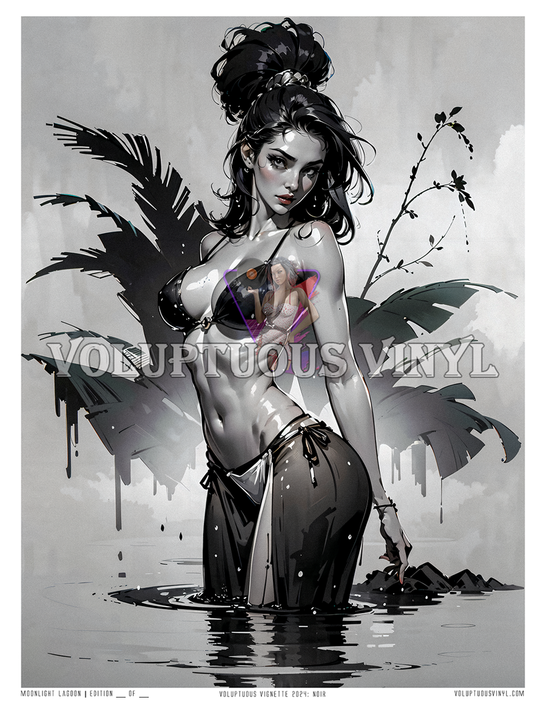 Noir: Midnight Lagoon ~ Art Print ~ Sensual Shadows