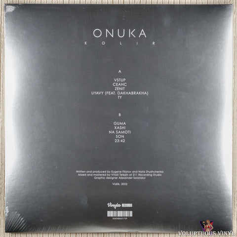 Onuka – Kolir vinyl record back cover