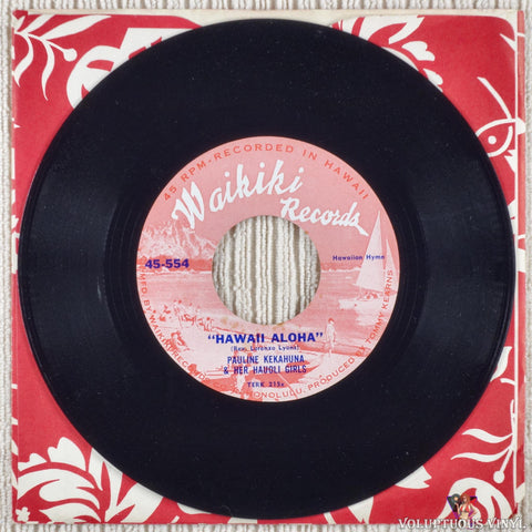 Pauline Kekahuna And Her Hauoli Girls / Lani, Lahela, Nina – Hawaii Aloha / Pua Carnation vinyl record side A