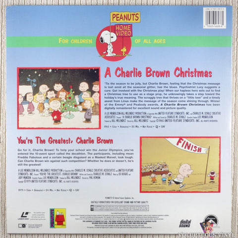 Peanuts: Charlie Brown Christmas/You're The Greatest LaserDisc back cover
