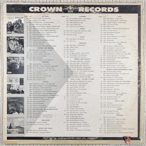 Percussion All Stars – Predominant Percussion vinyl record back cover