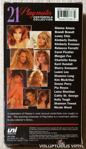 Playboy: 21 Playmates Centerfold Collection - VHS - Back Cover