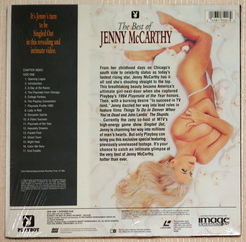 Playboy Best of Jenny McCarthy Laser Disc Back Cover