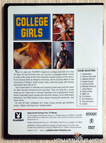 Playboy College Girls - DVD - Back Cover