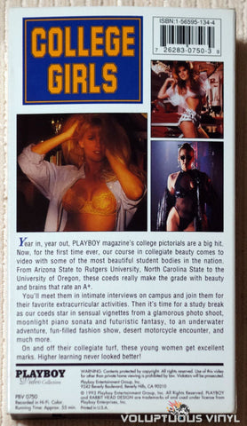 Playboy College Girls - VHS - Back Cover