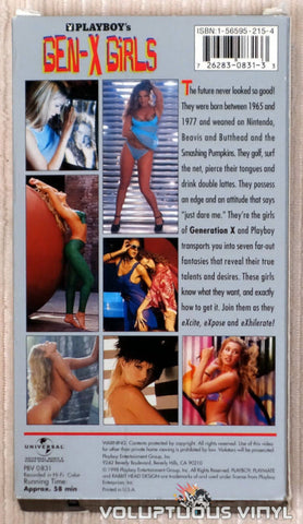 Playboy's Gen-X Girls - VHS Tape - Back Cover