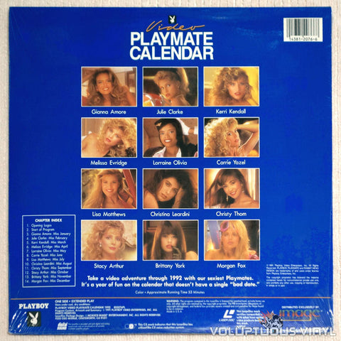 Playboy Playmate Calendar 1992 LaserDisc Back Cover