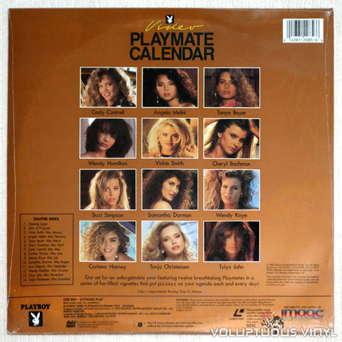 Playboy Video Playmate Calendar 1993 LaserDisc Back Cover