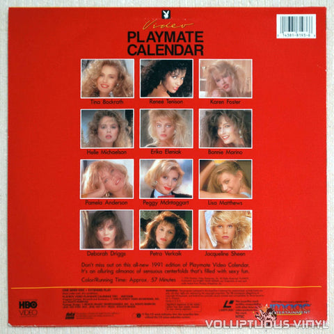 Playboy Video Playmate Calendar 1991 LaserDisc Pamela Anderson Back Cover