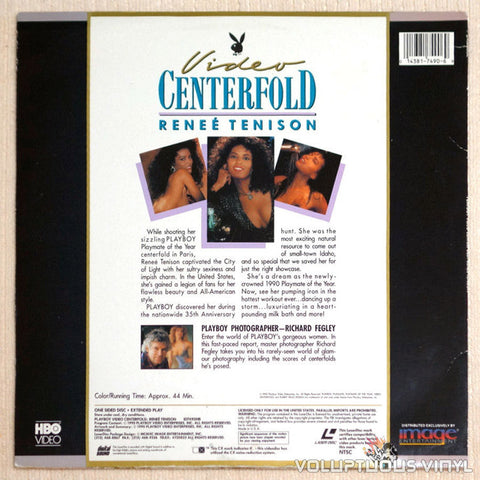 Playboy Video Centerfold Renee Tenison: Playmate of Year 1990 LaserDisc Back Cover