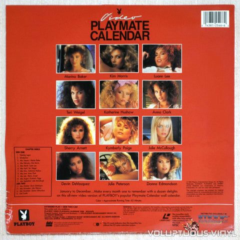 Playboy Video Playmate Calendar 1988 LaserDisc Back Cover