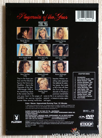 Playboy: Playmates Of The Year The 90's - DVD - Back Cover
