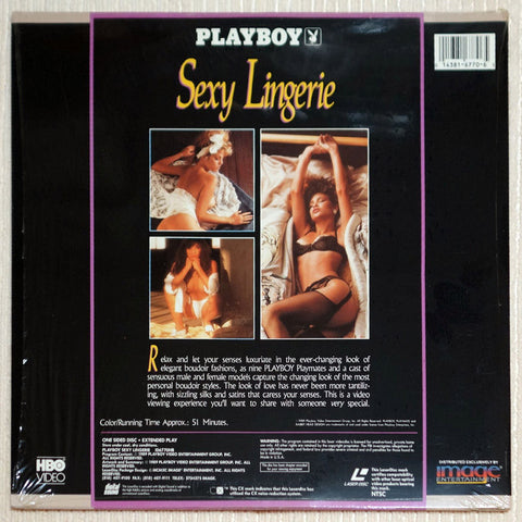 Playboy Sexy Lingerie #1 Laser Disc Back Cover