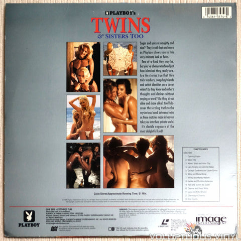 Playboy: Twins & Sisters Too - LaserDisc - Back Cover