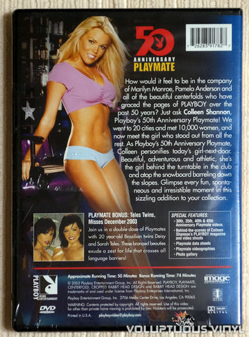 Playboy Video Centerfold: 50th Anniversary Playmate Colleen Shannon - DVD - Back Cover