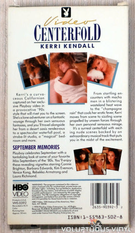 Playboy Video Centerfold - Kerri Kendall - VHS Tape - Back Cover