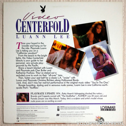 Playboy Video Centerfold: Luann Lee - LaserDisc - Back Cover
