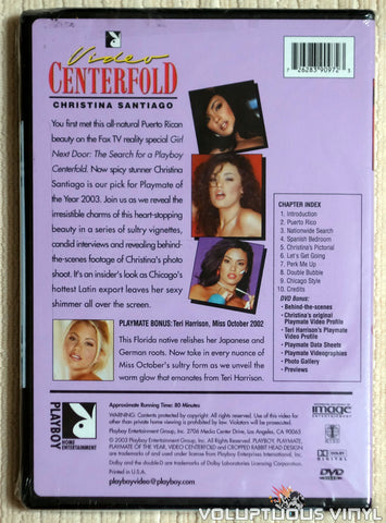 Playboy Video Centerfold: Playmate of the Year Christina Santiago - DVD - Back Cover