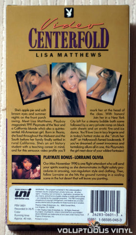 Playboy Video Centerfold: Playmate of the Year Lisa Matthews - VHS - Back Cover
