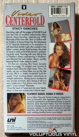 Playboy Video Centerfold: Stacy Sanches: Playmate of the Year - VHS - Back Cover