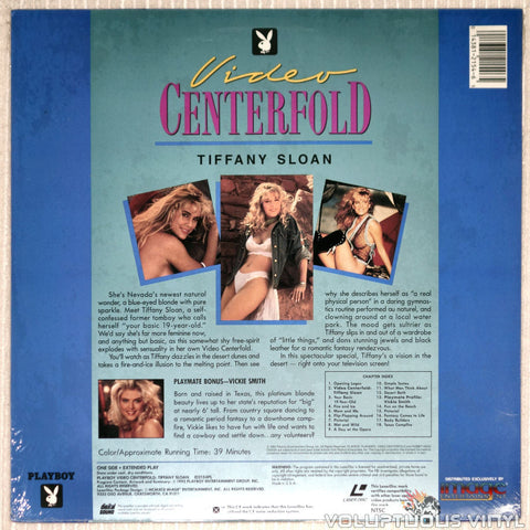 Playboy Video Centerfold: Tiffany Sloan - LaserDisc - Back Cover