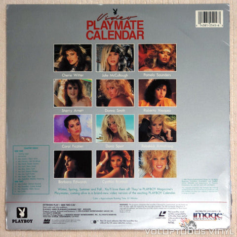 Playboy Video Playmate Calendar 1987 - LaserDisc - Back Cover