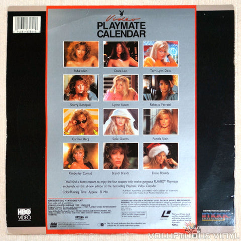 Playboy Video Playmate Calendar 1989 - LaserDisc - Back Cover