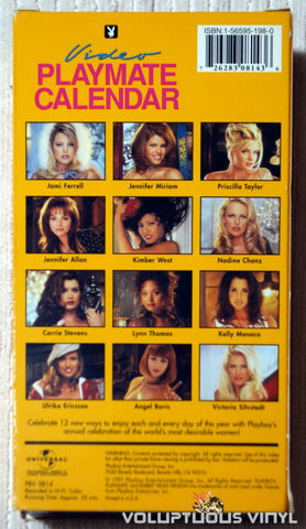 Playboy Video Playmate Calendar 1998 - VHS - Back Cover