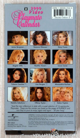 Playboy Video Playmate Calendar 2000 - VHS Tape - Back Cover