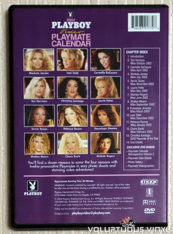 Playboy Video Playmate Calendar 2004 - DVD - Back Cover
