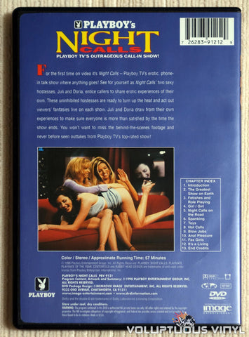 Playboy's Night Calls - DVD - Back Cover