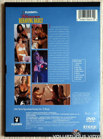 Playboy's Women Behaving Badly - DVD - Back Cover