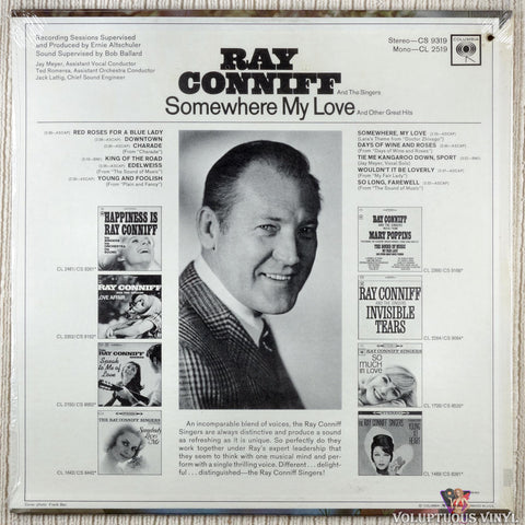 Ray Conniff And The Singers – Somewhere My Love and Other Great Hits vinyl record back cover